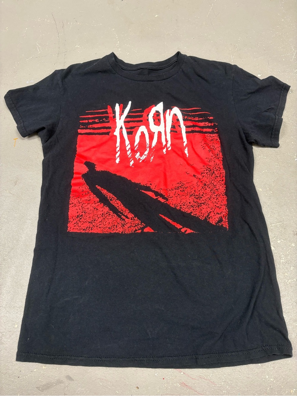 Korn Shadow Silhouette Graphic T-Shirt Black Size Womens Small Altwear Grunge